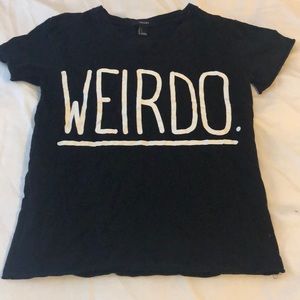 F21 black “weirdo” shirt